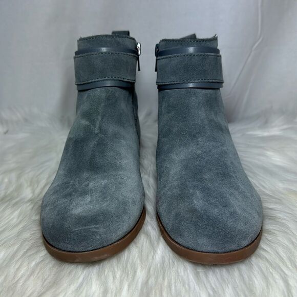 Sole Society Beach Grey Suede Ankle Booties Sz 6.5 - Picture 2 of 6